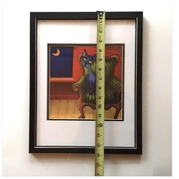 Will Rafuse Oswald 2002 Print Cat Kitty Chair Canada Vibrant Whimsical Framed - Picture 3 of 6